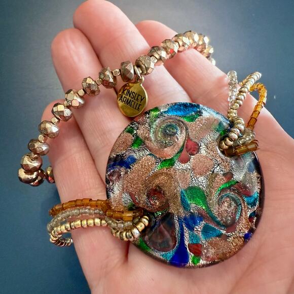 Gorgeous Pair of Colorful Artisan Glass Beaded Bracelets - Picture 5 of 8